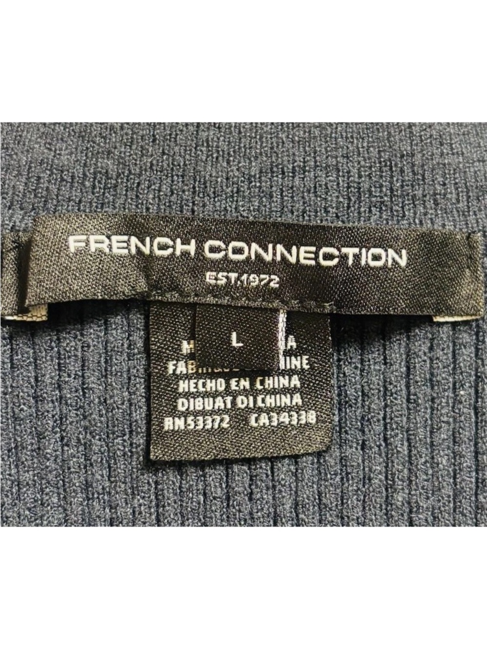 French Connection Mozza Knit Sleeveless PulloverVest Marine Blue Women's Size L - Picture 4 of 10